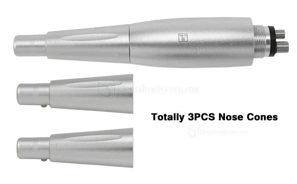 Pieza de mano para profilaxis dental (kit de micromotor neum&aacute;tico de 4 orificios + 3 cabezales)